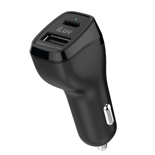 iLuv Fast Dual USB-C PD USB-A Car Charger