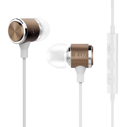 iLuv Metal Forge Sound Wired Earphones - Gold