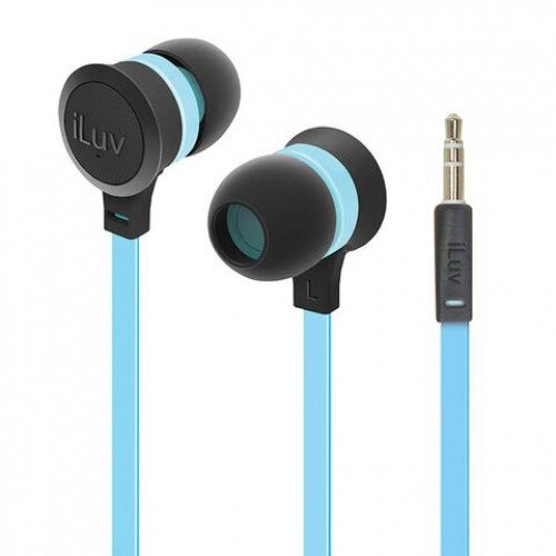 iLuv Neon Sound In-Ear Wired Headphones - Black / Blue