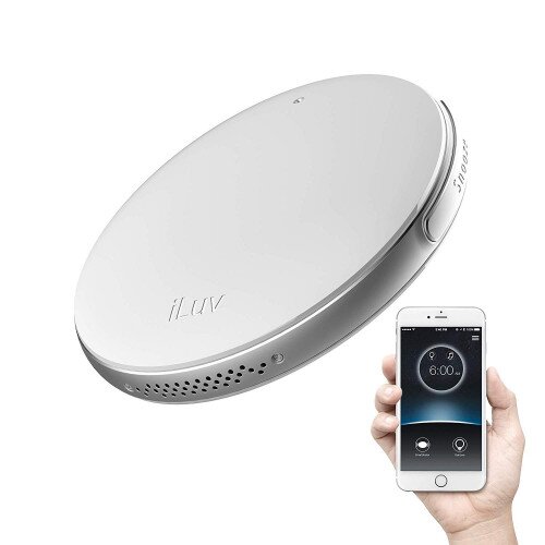 iLuv SmartShaker 2 Portable Travel Bed Shaker Alarm Clock - White