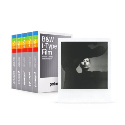 Polaroid B&W i-Type Film for New Polaroid Cameras - 5-Pack