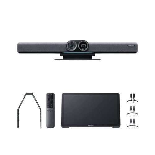 Insta360 Connect Dual-4K Camera AI Video Bar - Touch Panel and TV Mount Bundle
