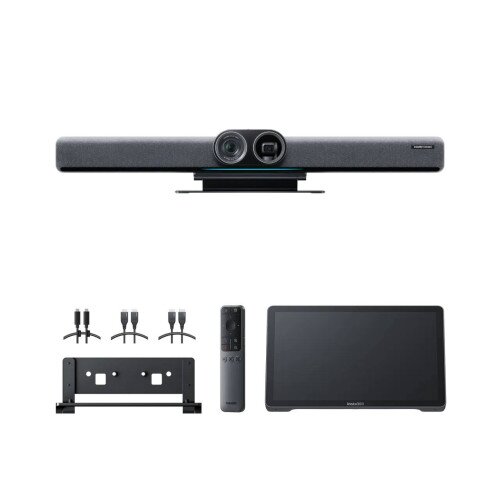 Insta360 Connect Dual-4K Camera AI Video Bar - Touch Panel and Wall Mount Bundle