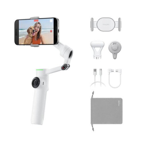 Insta360 Flow 2 Pro Smartphone Gimbal - Creator Bundle - Summit White