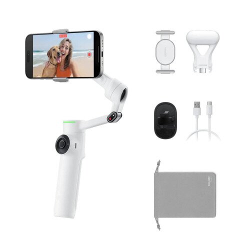 Insta360 Flow 2 Pro Smartphone Gimbal - Vlog Bundle - Summit White