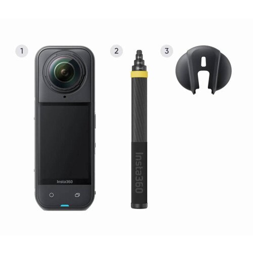 Insta360 X5 Flagship 8K 360 Action Camera - No MicroSD Card - No Drone No Problem Bundle