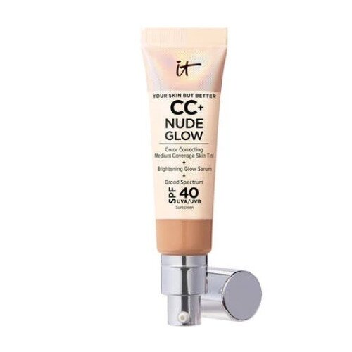 IT Cosmetics CC+ Nude Glow Lightweight Foundation + Glow Serum with SPF 40 - Medium Tan