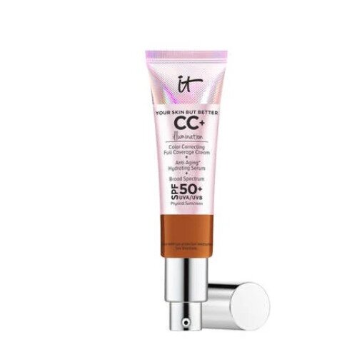 IT Cosmetics CC+ Cream Illumination Full-Coverage Foundation with SPF 50+ - Rich Honey
