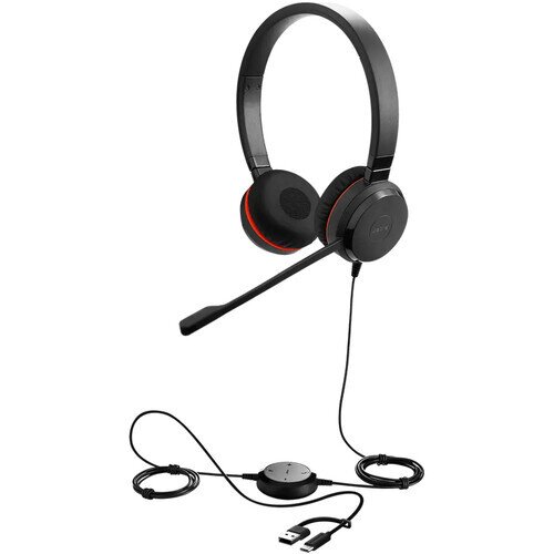 Jabra Evolve 20 Professional Headset - MS Stereo - USB-C or USB-A - Leatherette