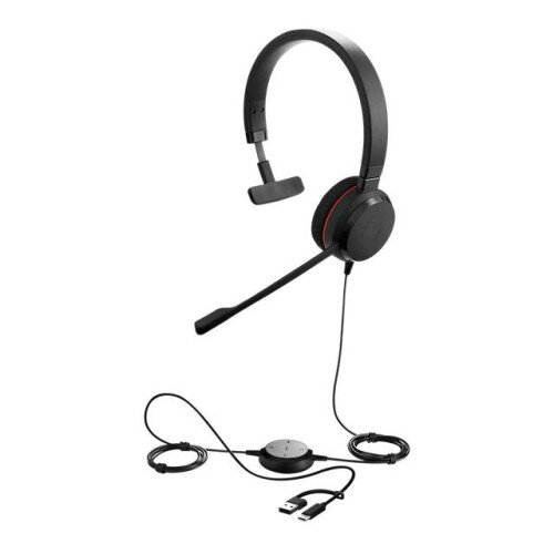 Jabra Evolve 20 Professional Headset - MS Mono - USB-C or USB-A - Foam