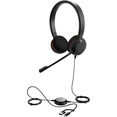 Jabra Evolve 20 Professional Headset - MS Stereo - USB-C or USB-A - Foam
