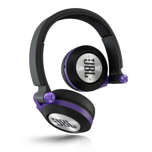 JBL Synchros E40BT On-Ear Bluetooth Headphones - Purple