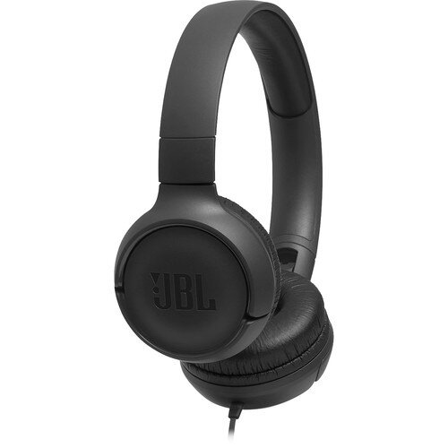 JBL Tune 500 Wired On-Ear Headphones - Black