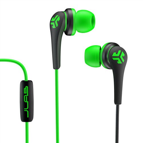 JLab Audio Core Custom Fit Wired Earbuds - Green/Black