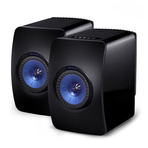 KEF LS50W Powered Music System - Gloss Black/Blue