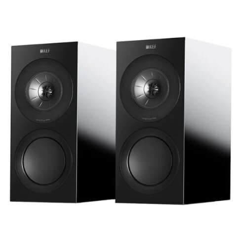 KEF R3 Stand Mount Speaker Pair - Black Gloss