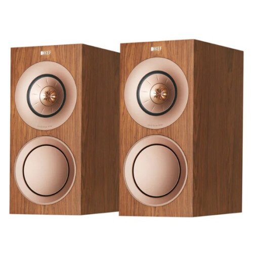 KEF R3 Stand Mount Speaker Pair - Walnut