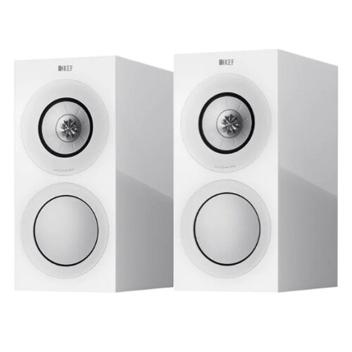 KEF R3 Stand Mount Speaker Pair - White Gloss