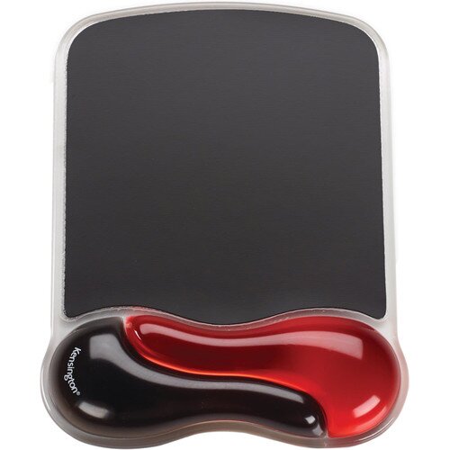 Kensington Duo Gel Mouse Pad Wrist Rest - Black/Red