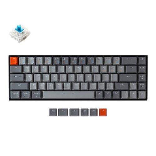 Keychron K6 Wireless Mechanical Keyboard - Blue Switch - RGB Backlight - Gateron G Pro Mechanical