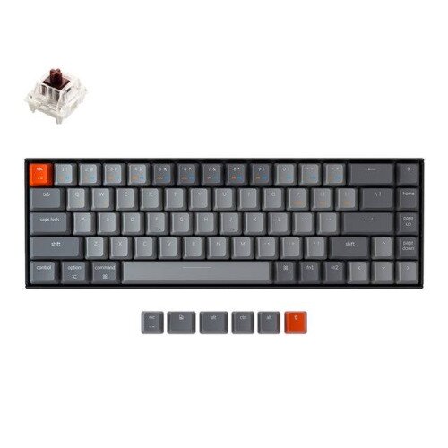 Keychron K6 Wireless Mechanical Keyboard - Brown Switch - RGB Backlight - Gateron G Pro Mechanical