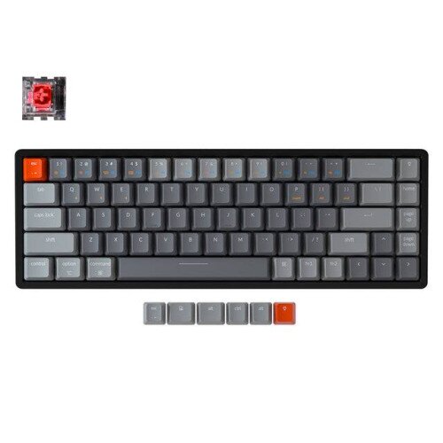 Keychron K6 Wireless Mechanical Keyboard - Red Switch - RGB Backlight Aluminum Frame - LK Optical
