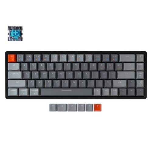Keychron K6 Wireless Mechanical Keyboard - Blue Switch - RGB Backlight Aluminum Frame - LK Optical