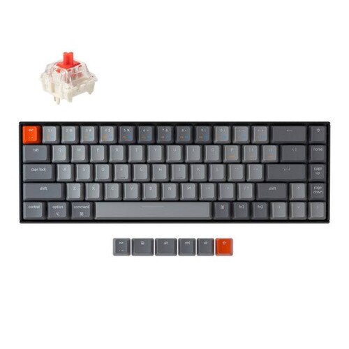 Keychron K6 Wireless Mechanical Keyboard - Red Switch - RGB Backlight - Super Mechanical (Hot-Swappable)