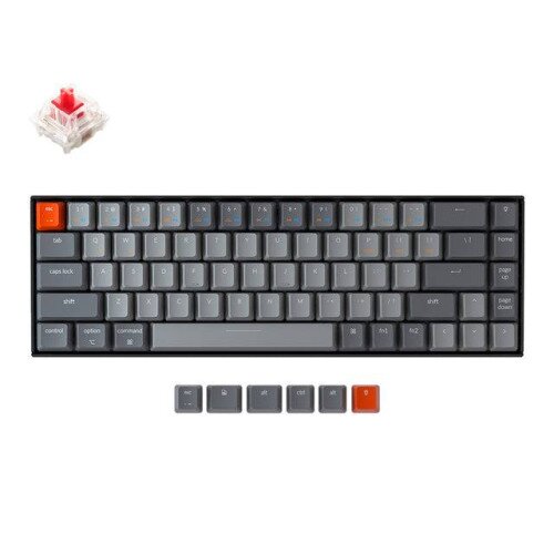 Keychron K6 Wireless Mechanical Keyboard - Red Switch - White Backlight - Gateron G Pro Mechanical