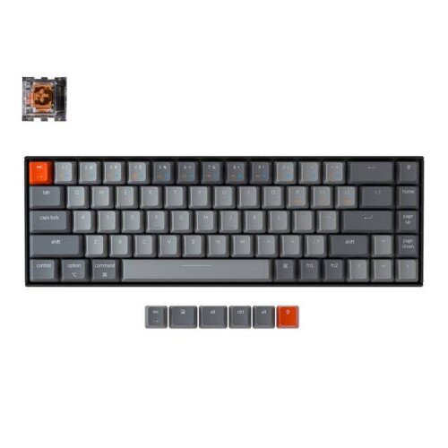 Keychron K6 Wireless Mechanical Keyboard - Brown Switch - White Backlight - LK Optical