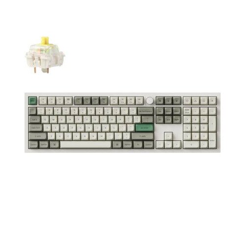 Keychron Q6 Max QMK/VIA Wireless Custom Mechanical Keyboard - Fully Assembled Knob - Gateron Jupiter Banana - Shell White