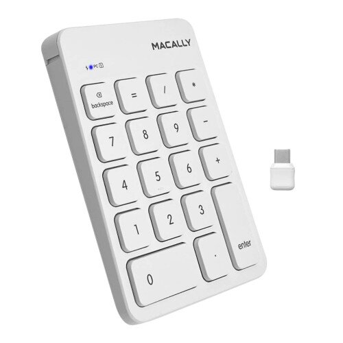Macally 10 Key Wireless USB C Number Pad for Windows PC / Mac