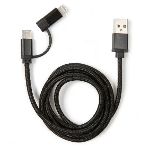 Kikkerland 2-in-1 Braided Cable