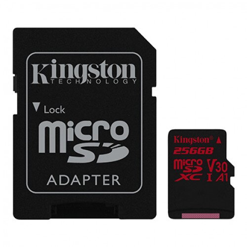 Kingston Canvas React MicroSD Memory Card with SD Adapter - 256GB
