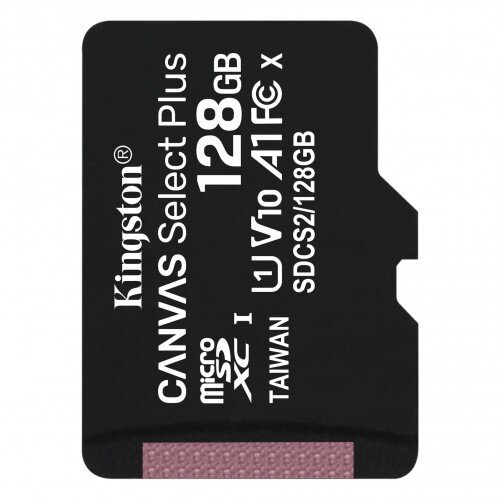 Kingston Canvas Select Plus microSD Card - 128GB - Single Pack - None
