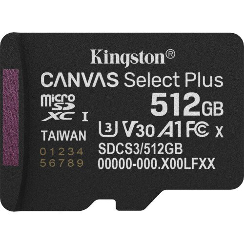 Kingston Canvas Select Plus microSD Memory Card - 512GB