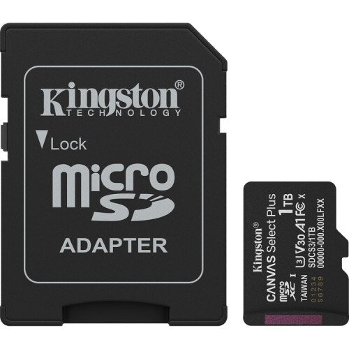 Kingston Canvas Select Plus microSD Memory Card - 1TB - SD Adapter