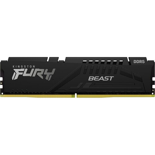 Kingston FURY Beast DDR5 Memory - 16GB - 5200MT/s - Single Module - CL40 - Intel XMP - 16Gbit - Black