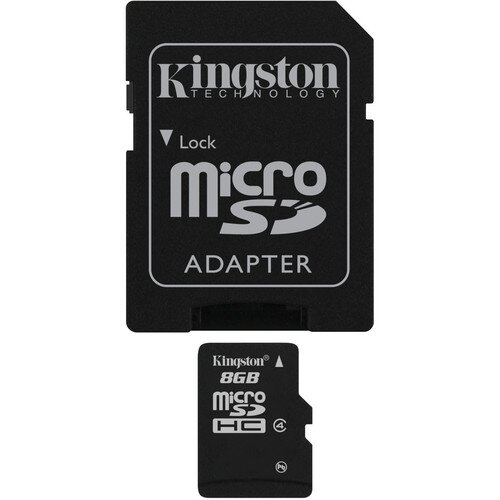 Kingston MicroSDHC Card - Class 4 with MicroSD Adapter - 8GB