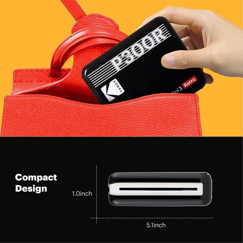 Buy Kodak Mini 3 Retro Portable Photo Printer (P300R) - Printer Only - Black online Worldwide 