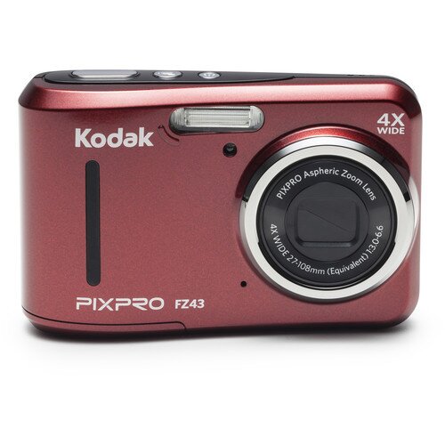Kodak PIXPRO FZ43 4x Point & Shoot Digital Camera - Red