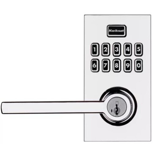 Kwikset 917 SmartCode Electronic Halifax Lever - Polished Chrome