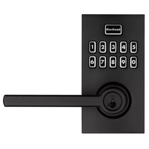 Kwikset 917 SmartCode Electronic Halifax Lever - Matte Black
