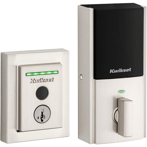 Kwikset Halo Touch Contemporary Fingerprint Wi-Fi Enabled Smart Lock - Satin Nickel
