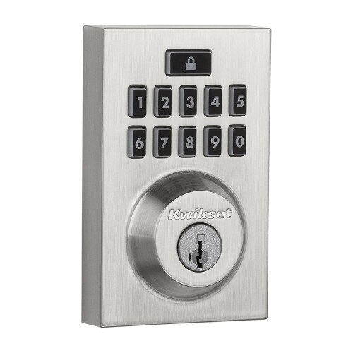 Kwikset SmartCode 913 Contemporary Electronic Deadbolt - Satin Nickel