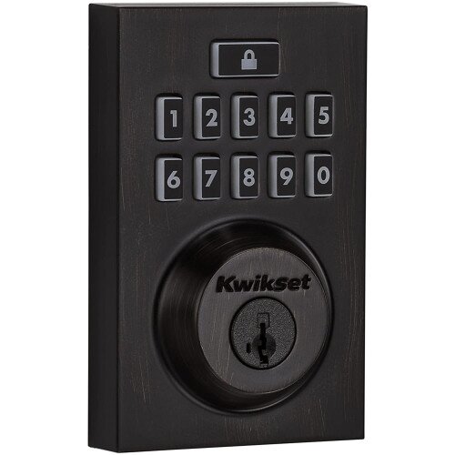 Kwikset SmartCode 913 Contemporary Electronic Deadbolt - Matte Black