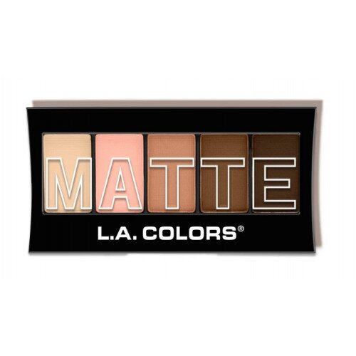 L.A. COLORS 5 Color Matte Eyeshadow Palette - Tan Khaki