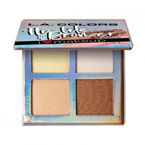 L.A. COLORS Beauty Booklet Hi-lite & Bronzer Palette