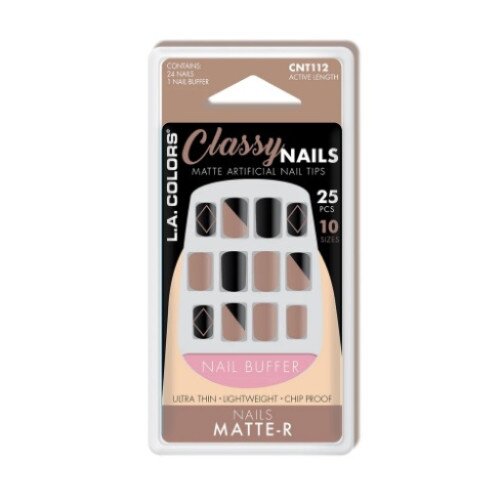L.A. COLORS Classy Nail Tips (Carded) - Nail Matte-r
