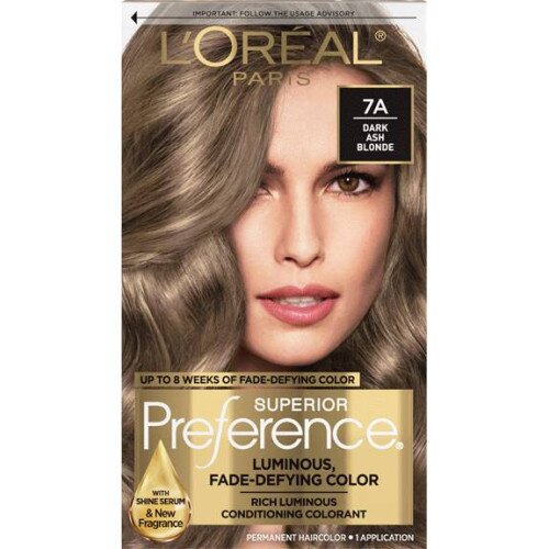 L'Oreal Paris Fade-Defying Shine Permanent Hair Color - 7A Dark Ash Blonde